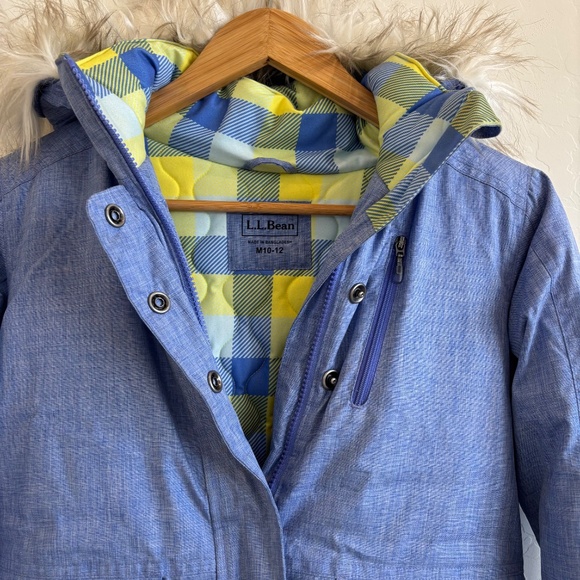 L.L.Bean Maine Mountain Parka , ski resort, size M 10/12, Blue - Picture 2 of 12
